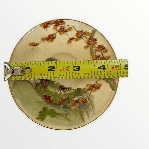 Vintage Koshida Japan 14 Piece Tea Set‎ Autumn Leaves Scene Teapot Cups Saucers - Picture 11 of 12